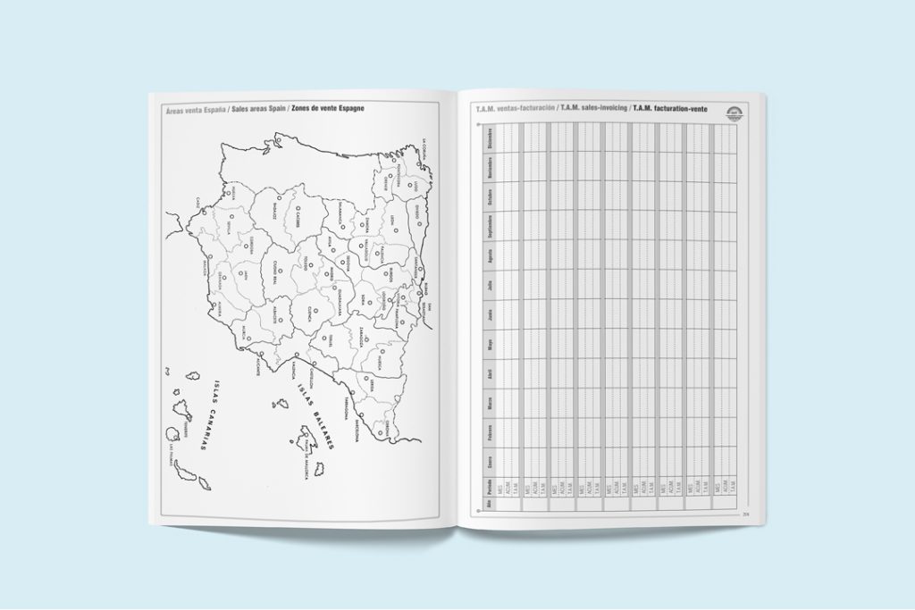 Zonas de venta España, T.A.M agenda Skiff UE